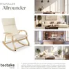 A collage showing a rocking chair and various room settings where it could be placed. Náhled obrázku produktu