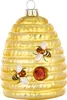 Christbaumkugel Bienenstock aus Glas, honig-gold, 9,5 cm Produktbild-Vorschau 1
