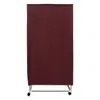 A burgundy colored electric heater clothes rack with wheels is shown against a white background. Podgląd zdjęcia produktu