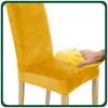 Stuhlhusse Stretch Senfgelb - Samt - Universal - Esszimmer Produktbild-Vorschau 7
