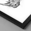 Gerahmtes Poster - Schwarzer Rahmen - Nashorn Porträt Produktbild-Vorschau 2