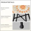 Table de jardin OUTSUNNY 84B-851, table pliante, mosaïque, Voir les images du produit 3