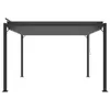 vidaXL Pergola avec toit à lamelles 3x3 m Anthracite Tissu Voir les images du produit 4