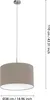 A product shot of a pendant lamp with dimensions indicated. Anteprima dell’immagine prodotto