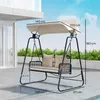 Outsunny Hollywoodschaukel Rattan 2-Sitzer Gartenschaukel Produktbild-Vorschau 3