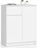 Kommode AKORD K80 Weiß 80 cm 2 Türen Schublade 4 Ebenen B80 Produktbild-Vorschau 1