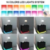 Iropro table de chevet éclairage LED, noir brillant en Voir les images du produit 6