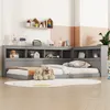 A child's bedroom with a corner bed and shelves. Produktbild-Vorschau