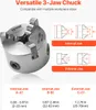 A 3-jaw chuck with diagrams and specifications for its jaws. Anteprima dell’immagine prodotto