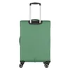 A green trolley suitcase shown from the back with its handle extended. Produktbild-Vorschau