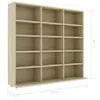 vidaXL Półka na płyty CD dąb sonoma 100x23x89,5 cm materiał Podgląd zdjęcia produktu 8
