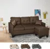 Modernes 3-Sitzer Ecksofa Pouf 2 Kissen Wohnzimmer Remissus Produktbild-Vorschau 6