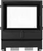 A front view of a black fireplace insert door. Podgląd zdjęcia produktu