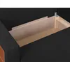 2-Sitzer-Sofa mit Schlaffunktion PABLO1 - Schwarz/orange Produktbild-Vorschau 4