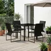 Set da pranzo da giardino vidaXL, 5 pezzi, nero e Anteprima dell’immagine prodotto 7