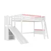 Hochbett mit LED-Beleuchtung (mit Rutsche und Regal, 90x200 Produktbild-Vorschau 9