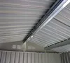 Interior view of a metal shed's roof structure and walls. Podgląd zdjęcia produktu