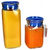 2x KARO & KORA Kühlschrankkrug mit Deckel blau 1L & 0,5L Produktbild-Vorschau 1