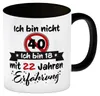 40. Geburtstag Kaffeebecher Schwarz mit lustigem Spruch: 18 Produktbild-Vorschau 1
