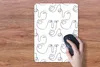 MuchoWow® Mauspad Mousepad Strichzeichnungen - Gesicht - Produktbild-Vorschau 3