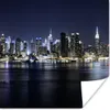 MuchoWow® Poster New York - Licht - Skyline 75x75 cm - Wand Produktbild-Vorschau 1