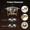 WARMOUNTS 4er Chafing Dish, 4,7L Rund Edelstahl Produktbild-Vorschau 8