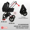 BabyLux® Kinderwagen 3in1 Set ROSSO, Schwarz Faltbar Leicht Produktbild-Vorschau 6