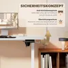 Vinsetto – výškově nastavitelný psací stůl 140 x 70 cm, Náhled obrázku produktu 6