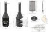 asado Garten-Grillkamin Fuego 70 EL Edelstahl schwarz Produktbild-Vorschau 9