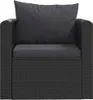 vidaXL Sessel mit Auflagen Poly Rattan Schwarz Produktbild-Vorschau 2