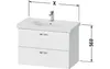 Duravit XBase Waschtischunterbau wandhängend B:80 cm mit 2 Produktbild-Vorschau 2