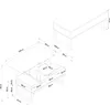 Diagrams showing the dimensions of a coffee table with lift-top features. Voir les images du produit