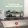 otevřený botník eluno na 8 párů bot z matného černého kovu Náhled obrázku produktu 4