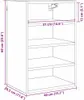 vidaXL Hangkast, zwart, eikenlook, 40 x 29,5 x 60 cm Productafbeelding-voorbeeld 8