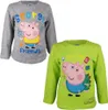Peppa Wutz George Jungen Kinder langarm T-Shirt – Grau / 92 Produktbild-Vorschau 2