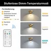 LED Bilderleuchte Gold Kabellos Katzenaugen-Effekt 3er-Pack Produktbild-Vorschau 5