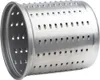 A silver metal grater drum with many small holes. Produktbild-Vorschau