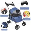 Hundebuggy Hundewagen mit Meshfenster, Klappbar mit 2 Produktbild-Vorschau 11