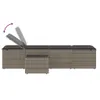 The Living Store Sonnenliegen 2 Stk. mit Tisch Grau Poly Produktbild-Vorschau 10