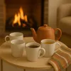 OTIX Kaffeebecher Tassen Set Weiß mit Gold 200ml Produktbild-Vorschau 3