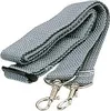 A gray fabric strap with two metal clips and a plastic buckle. Anteprima dell’immagine prodotto