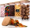 Sada 6 kusov dóz na skladovanie s bambusovými viečkami, Náhľad obrázku produktu 1