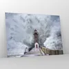 Bilder auf glas - Einteilig - Laterne Meer Sturm - 100x70cm Produktbild-Vorschau 4