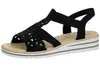 Rieker Sandalen Plat  Sandalen Plat - Zwart - Maat 37 Voir les images du produit 39