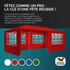 CASARIA® Tonnelle de jardin Rimini rouge 3x6m avec toile Voir les images du produit 2