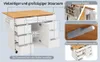 Sweiko Moderne Kücheninsel, Küchenschrank, Ausziehbarer Produktbild-Vorschau 6