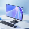 A modern computer setup on a white table with a light blue background. Podgląd zdjęcia produktu
