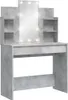 vidaXL Coiffeuse avec lampes LED gris béton 96x40x142 cm Voir les images du produit 1