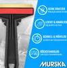 A close-up of an ice scraper with marketing text and icons on a blue background. Podgląd zdjęcia produktu