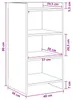 Buffet vidaXL blanc 40 x 36 x 80 cm en aggloméré Voir les images du produit 5